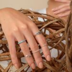 Anel de prata 925 aro duplo love azul turquesa - Imagem 2