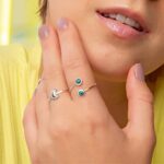 Anel de prata 925 lua com bordas trabalhadas - Imagem 2