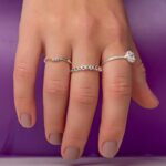 Anel de prata 925 losangos e bolinhas coloridas - Imagem 2