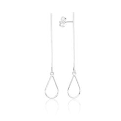 Brinco de Prata Fio Gota Vazada