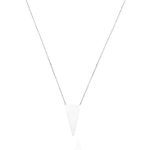 Colar Prata 925 com Triângulo Liso Chapado