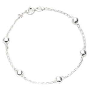 Pulseira de Prata Bolas 4 mm