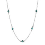 Colar Tiffany Zircônias Turmalina Paraíba 40 cm