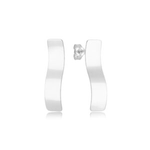 Brinco de Prata Onda Curta