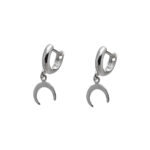 Brinco de Argola com Pingente Lua