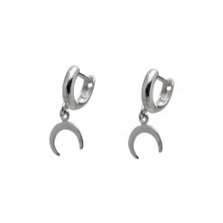 Brinco de Argola com Pingente Lua