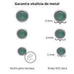 Trio de brincos em prata 925 zircônia embutida azul leitoso - Imagem 3