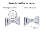 Brinco de prata 925 laço 8,0 mm - Imagem 2