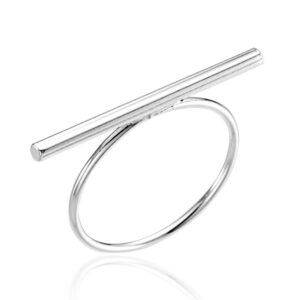 Anel de Prata 925 Geométrico Palito