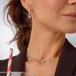 Choker de Prata com Zircônia Pendurada