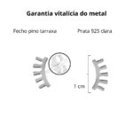 Brinco de prata 925 cílios pequeno 1,0 cm - Imagem 3