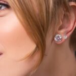 Brinco de prata 925 zircônia redonda 10 mm - Imagem 2