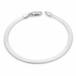 Pulseira de prata 925 fita laminada