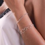 Pulseira Prata 925 com Elos de Corações