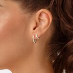 Brinco Prata 925 Argola Cravejada