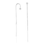 Brinco Corrente em Prata 925 Bolinha