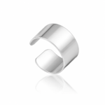 Piercing de pressão em prata 925 argola larga lisa 6 mm