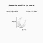 Piercing de pressão em prata 925 folha 9 mm - Imagem 3