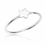 Anel de prata 925 falange mini estrela lisa
