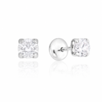Brinco de prata 925 tarraxa baby com zircônia cristal 3,5 mm