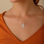 Colar de prata 925 placa mantra 50 cm - Imagem 2