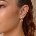 Brinco de Argola com Pingente Lua