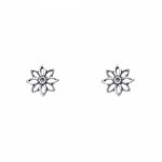 Brinco de Flor com Marcassita Prata