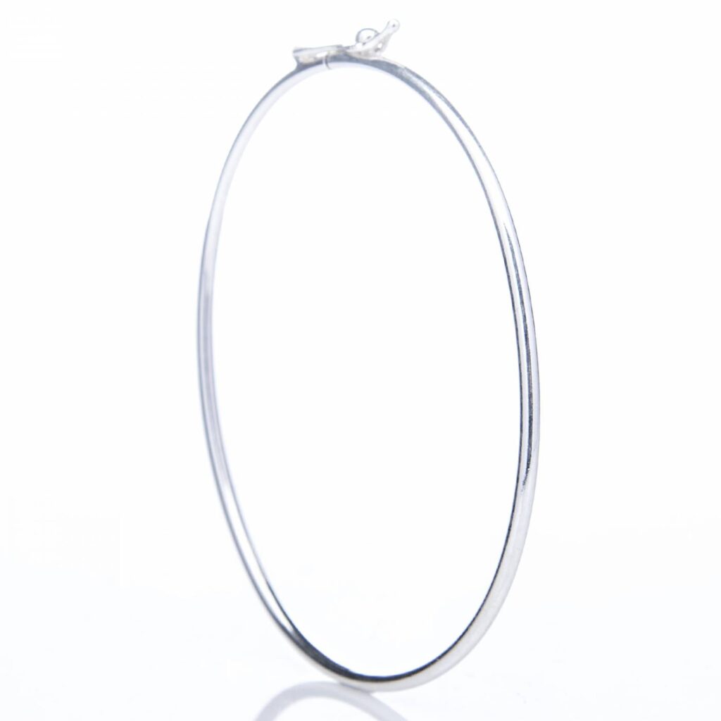 Bracelete Oval em Prata 925 Fino