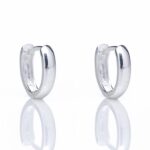 Brinco de Prata 925 Argola Oval Lisa