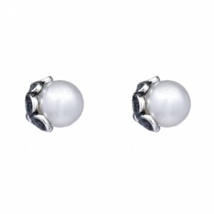 Brinco de Prata Pequeno com Pérola