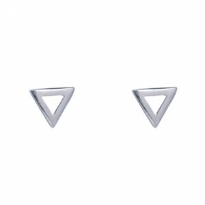 Brinco Triângulo Vazado Pequeno Prata