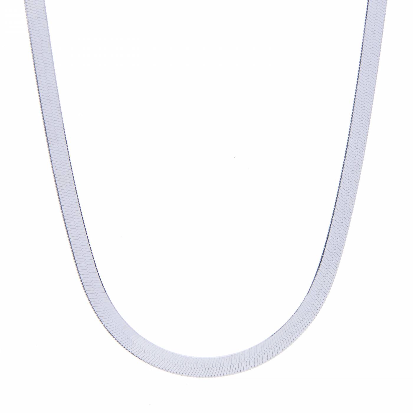 Corrente-de-prata-laminada-3-mm-45-cm Corrente Laminada 45 cm em Prata