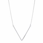 Colar V Geométrico em Prata