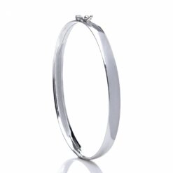Bracelete Meia Cana Grosso Prata