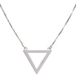 Colar de prata 925 triângulo vazado 47 cm