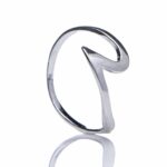 Anel de prata 925 liso onda