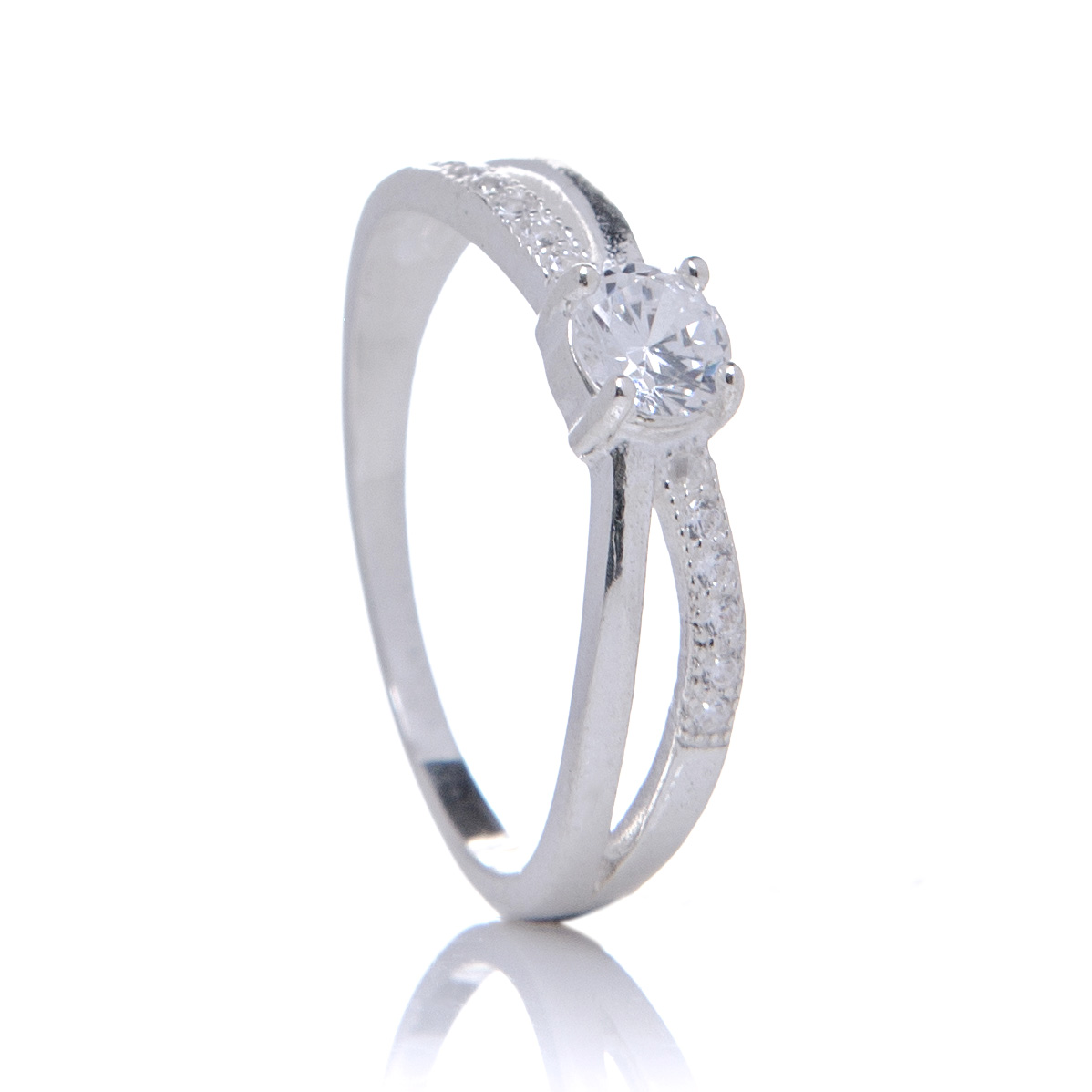 _DSC4769 copiar Anel de prata 925 solitário aro duplo trançado - Imagem 1