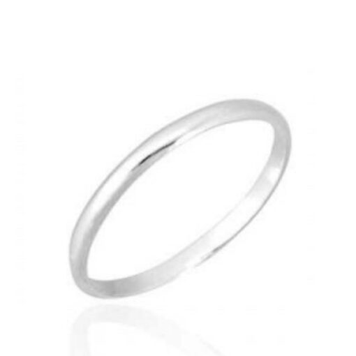 Aliança de Prata Fina 2 mm