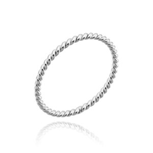 Anel de Prata 925 Aro Trançado