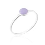 Anel de Prata Círculo Lilás