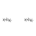 Brinco de Prata Três Estrelas