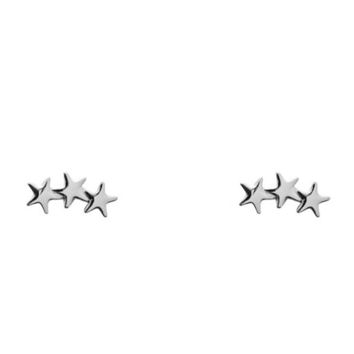Brinco de Prata Três Estrelas