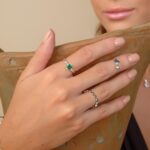 Anel de prata 925 baby love zircônia verde - Imagem 2