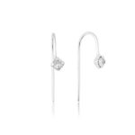 Brinco Gancho Zircônia Branca