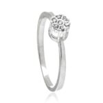 Anel de prata 925 chuveirinho com zircônias