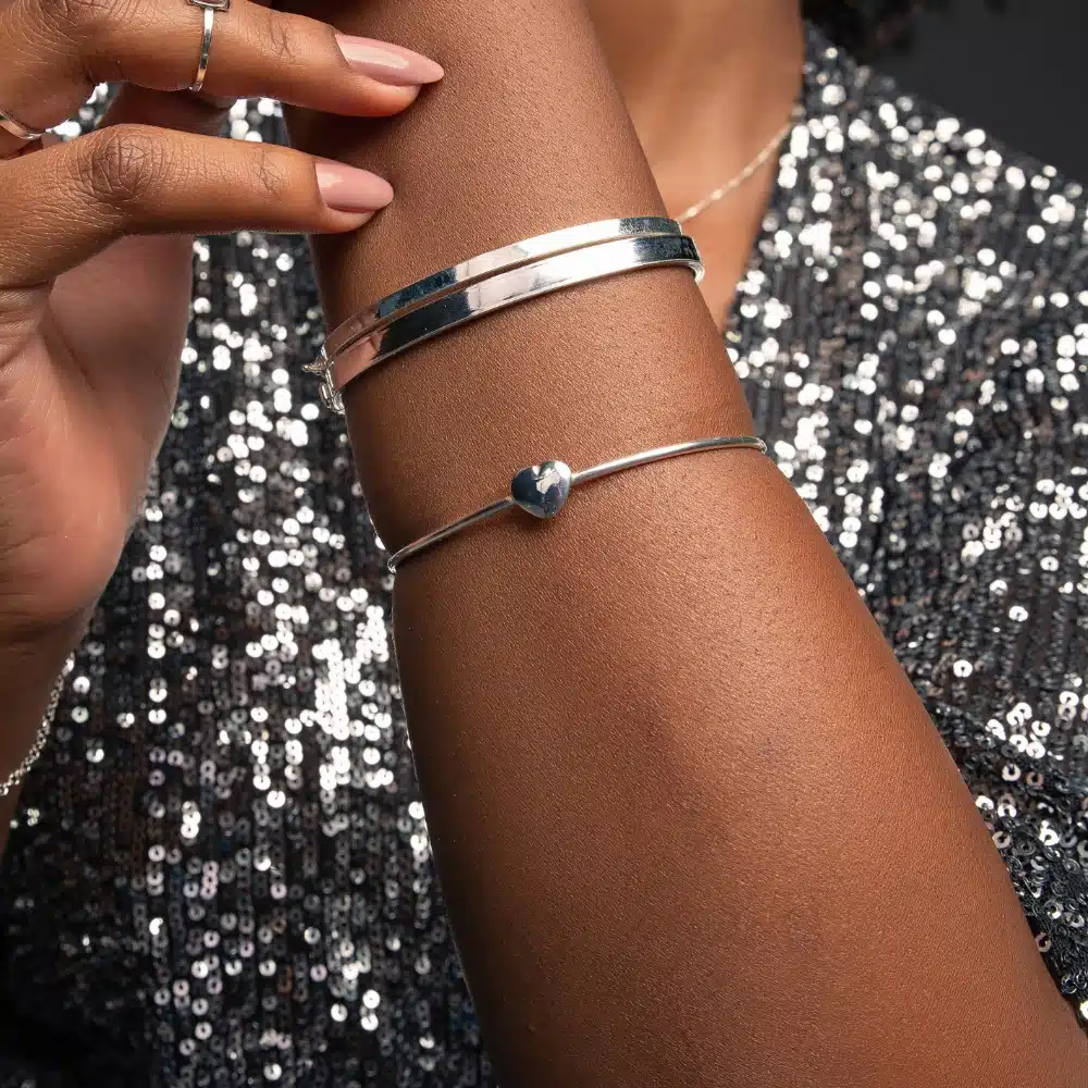 Bracelete Fio Quadrado Médio Prata