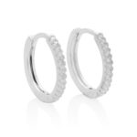 Brinco Prata 925 Argola Cravejada