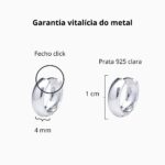 Brinco de Prata Argolinha Mini 9 mm