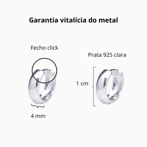 Brinco de Prata Argolinha Mini 9 mm