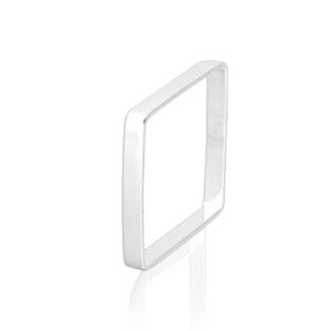 Anel Quadrado em Prata